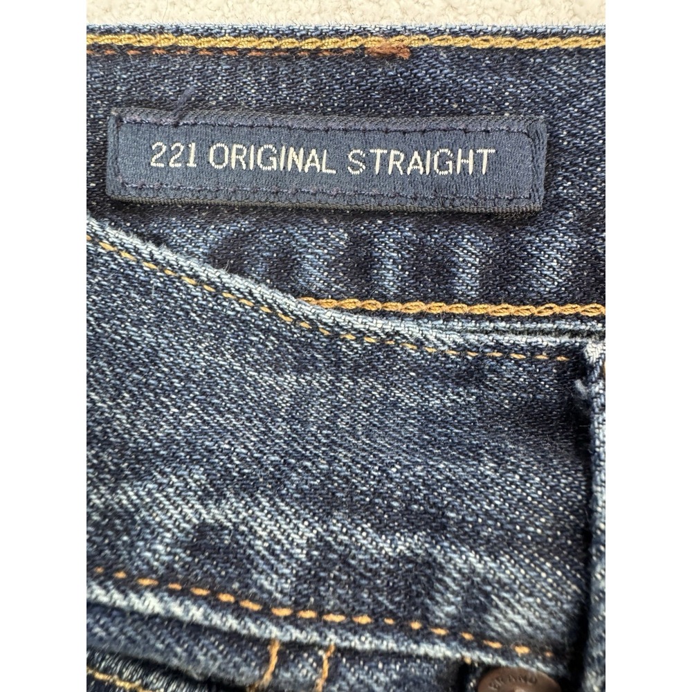Lucky Brand Jeans Men 34x34 Blue 221 Original Straight Whisker Distress Denim - Picture 3 of 10
